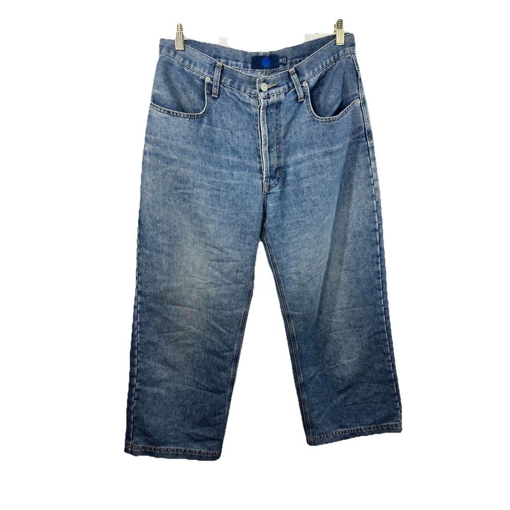 VTG Blue Dot Jeans  Wide‎ Leg  Size 31  Wash Deep Pockets Low Rise